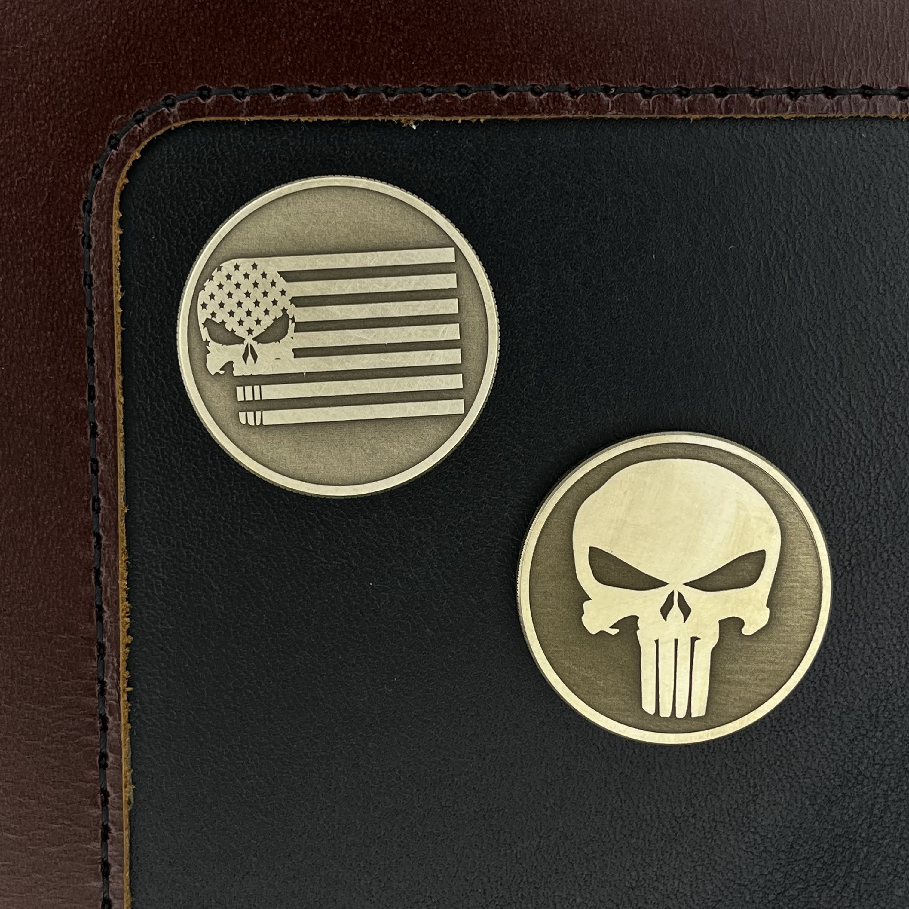 Antistresová mince US vlajka / Punisher